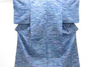 抽象模様織り出し手織り紬単衣着物